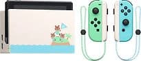 Nintendo Switch 32 GB [Animal Crossing: New Horizons Limited Edition inkl. Controller Blau/Grün, Konsole ohne Spiel] weiß