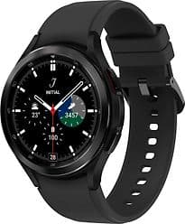 Samsung Galaxy Watch4 Classic 46 mm Edelstahlgehäuse schwarz am Silikonarmband schwarz [Wi-Fi]