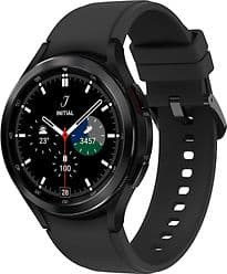 Samsung Galaxy Watch4 Classic 42 mm Edelstahlgehäuse schwarz am Silikonarmband schwarz [Wi-Fi + 4G]
