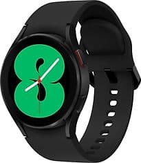 Samsung Galaxy Watch4 40 mm Aluminiumgehäuse schwarz am Silikonarmband schwarz [Wi-Fi + 4G]