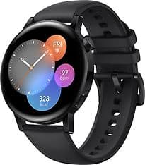 Huawei Watch GT 3 42 mm schwarz am Fluorelastomerarmband schwarz