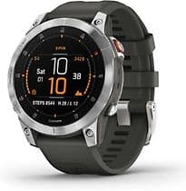 Garmin epix (Gen 2) 47 mm schiefergrau/silber am Silikonarmband grau [Wi-Fi, Standard Edition]
