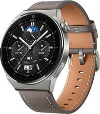 Huawei Watch GT 3 Pro 46 mm titan am Lederarmband braun