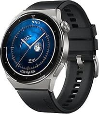 Huawei Watch GT 3 Pro 46 mm titan am Fluorelastomerarmband schwarz