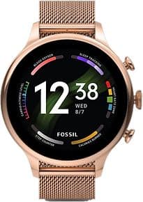 Fossil FTW6082 42 mm roségold am Milanaise Armband gold [Wi-Fi, 6. Generation]