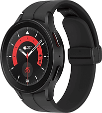 Samsung Galaxy Watch5 Pro 45 mm Titangehäuse black titanium am D-Buckle Sportarmband M/L graphite [Wi-Fi + 4G]