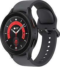 Samsung Galaxy Watch5 Pro 45 mm Titangehäuse black titanium am Sportarmband M/L graphite [Wi-Fi]