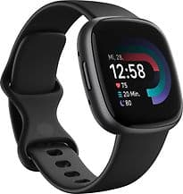 Fitbit Versa 4 40 mm graphite am Silikonarmband black [Wi-Fi]