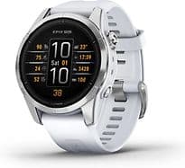 Garmin Epix Pro (Gen 2) 42 mm steinweiss/silber am Silikonarmband weiß [Wi-Fi, Standard Edition]