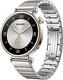 Huawei Watch GT 4 41 mm gold am Edelstahlarmband silber