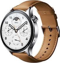 Xiaomi Watch S1 Pro 46 mm silber am Lederarmband braun [Wi-Fi]