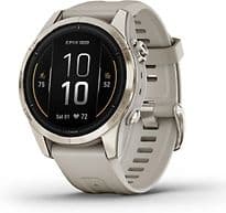 Garmin epix Pro (Gen 2) 42 mm beige/softgold am Silikonarmband beige [Wi-Fi, Sapphire Edition]