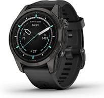 Garmin epix Pro (Gen 2) 42 mm schwarz/carbongrau am Silikonarmband grau [Wi-Fi, Sapphire Edition]