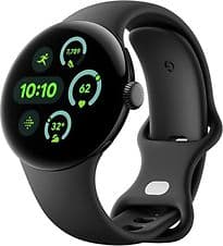 Google Pixel Watch 3 45 mm matte black am Sportarmband obsidian [Wi-Fi]