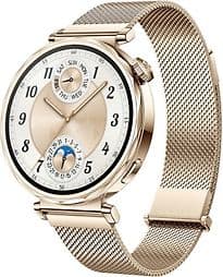 Huawei Watch GT 5 41 mm Edelstahlgehäuse gold am Milanaise Armband gold