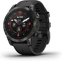 Garmin epix Pro (Gen 2) 47 mm schwarz/carbongrau Titan DLC am Silikonarmband grau [Wi-Fi, Sapphire Edition]