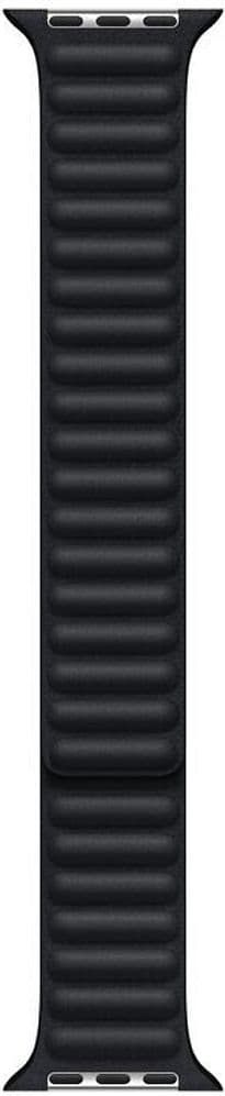 Apple Watch 44/45/46/49 mm Lederarmband mit Endstück M/L schwarz