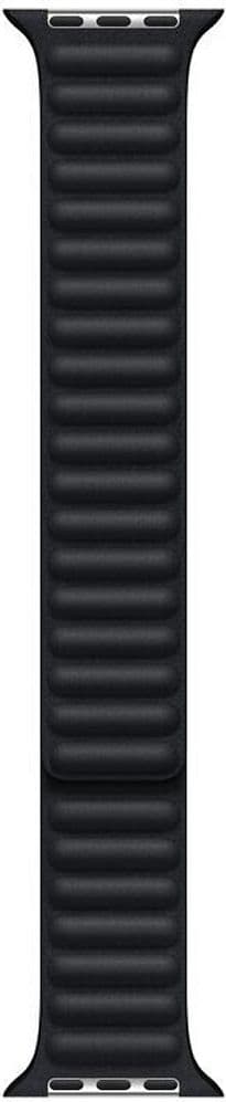 Apple Watch 44/45/46/49 mm Lederarmband mit Endstück S/M schwarz