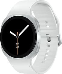 Samsung Galaxy Watch8 44 mm Aluminiumgehäuse silver am Sport Band M/L white [Wi-Fi + 4G]