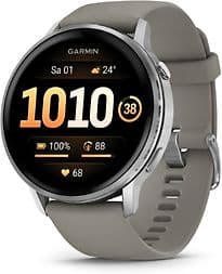 Garmin Venu 4 45 mm silber am silikonarmband grau [Wi-Fi]