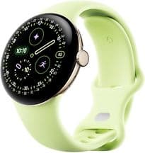 Google Pixel Watch 4 41 mm champagne gold am Sportarmband lemongrass [Wi-Fi + 4G]