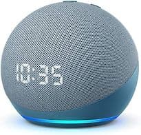 Amazon Echo Dot [4. Generation, mit Uhr] blaugrau