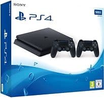 Sony Playstation 4 slim 500 Go noir [incl. 2 manettes sans fil]