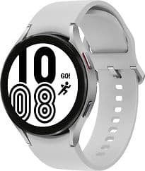 Samsung Galaxy Watch4 44 mm Boîtier aluminium argent Bracelet silicone argent [Wi-Fi + 4G]