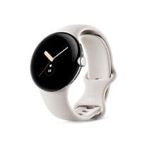 Google Pixel Watch 41 mm argent poli avec bracelet sport couleur galet [Wi-Fi + 4G]