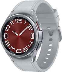 Samsung Galaxy Watch 6 Classic 43 mm Boîtier en acier inoxydable argent Bracelet Cuir S/M argent [Wi-Fi + 4G]