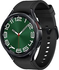 Samsung Galaxy Watch 6 Classic 47 mm Boîtier en acier inoxydable noir Bracelet Cuir S/M graphite [Wi-Fi + 4G]