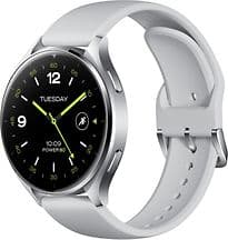 Xiaomi Watch 2 46 mm argent et bracelet en silicone blanc [Wi-Fi]