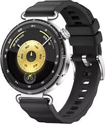 Huawei Watch GT 6 41 mm boîtier en acier inoxydable noir avec bracelet en fluoroélastomère noir