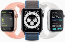 Apple Watch Series 6 Aluminium 44 mm (2020) GPS blå Sportband svart