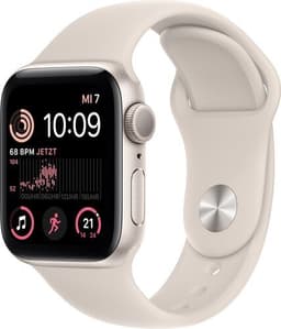 Apple Watch SE 40 mm (2022) GPS Stjärnglans Sportband Stjärnglans S/M + M/L