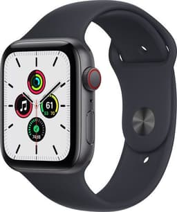 Apple Watch SE Aluminium 44 mm (2020) WiFi rymdgrå Sportband Midnatt