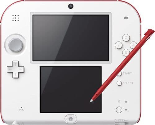 Nintendo 2DS inkl. spel Vit/Röd Nintendogs + Cats: Golden Retriever