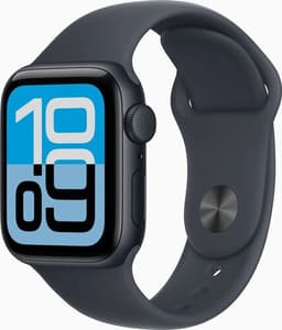 Apple Watch SE 3 40 mm (2025) GPS Midnatt sportarmband Midnatt S/M