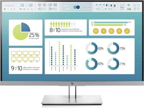 HP EliteDisplay E273 27" med stativ svart/silver