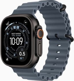 Apple Watch Ultra 3 (2025) GPS + Cellular svart Ocean-armband Marinblå