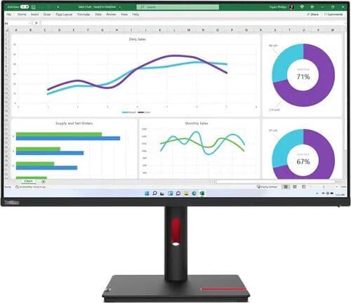 Lenovo ThinkVision T32h-30 31.5" Svart
