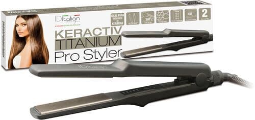 Italian Design Keractiv Titanium Pro Styler Hårplättare svart
