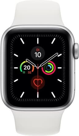 Apple Watch Series 5 (2019) 40 mm aluminium GPS + Cellular silver vitt sportarmband