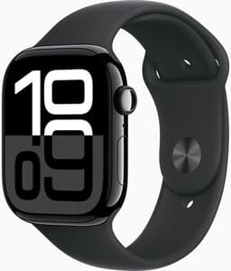 Apple Watch Series 10 Aluminium 46 mm (2024) GPS jet black Sportband S/M svart