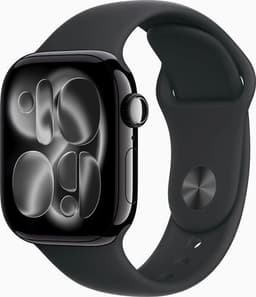 Apple Watch Series 11 Aluminium 42 mm (2025) GPS + Cellular jet black Sportband S/M svart