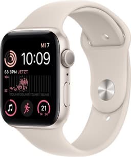 Apple Watch SE 44 mm (2022) GPS Stjärnglans Sportband Stjärnglans S/M + M/L