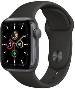Apple Watch SE Aluminium 40 mm (2020) WiFi rymdgrå Sportband svart S/M