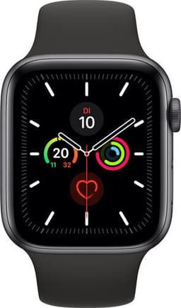 Apple Watch Series 5 (2019) 44 mm Aluminium GPS rymdgrå svart sportarmband