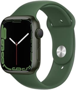 Apple Watch Series 7 Aluminium 45 mm (2021) GPS grön Sportarmband Klöver