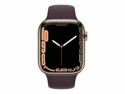 Apple Watch Series 7 Rostfritt stål 45 mm (2021) GPS + Cellular guld Sportband körsbär